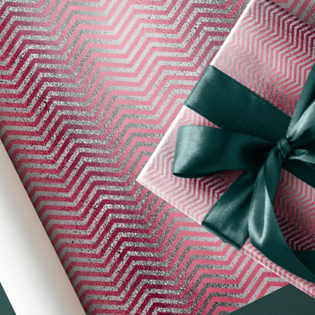 Papier Cadeau Chic rose gold and silver glitter metallic (Créateur téléchargé)