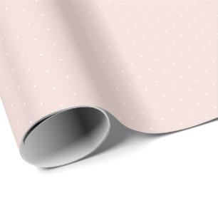 Papier Cadeau Chic rose vif blanc pois minuscule motif mignon