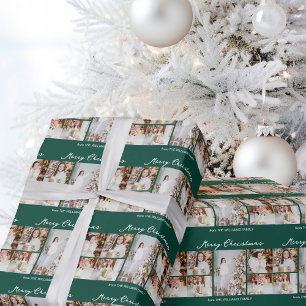 Papier Cadeau Chic Vert Joyeux Noël Photomontage