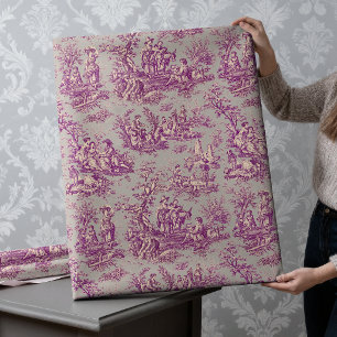 Papier Cadeau Chic Vintage Rose Grise Toile De Jouy