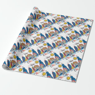 Papier Cadeau Chicago Kids Skyline