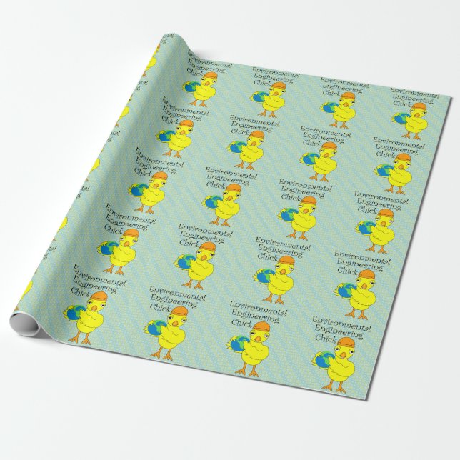 Papier Cadeau Chick d'ingénierie de l'environnement (Déroulé)