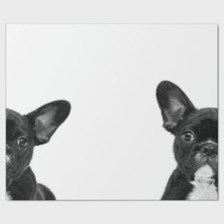 Papier Cadeau Chien adorable | Black French Bulldog Face