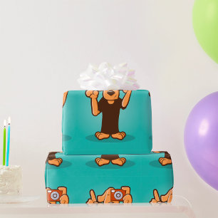 Papier Cadeau Chien Avec Caméra