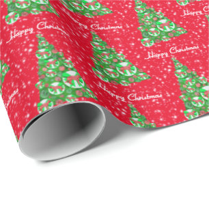 Papier Cadeau Chien berger allemand Noël Arbre de Noël Guerre ro