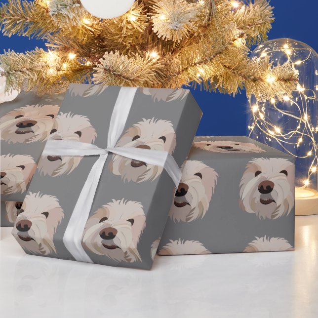 Papier Cadeau Chien Bichon Frise Chien Mignon (Vacances)