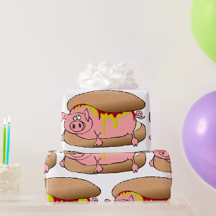 Papier Cadeau Chien Chaud Cochon
