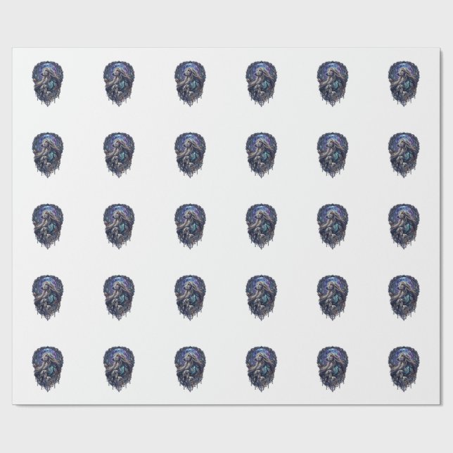 Papier Cadeau Chien Crystal Moon Forêt Enchantée_1 (Plat)