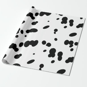 Papier Cadeau Chien dalmate noir et blanc Imprimante