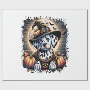 Papier Cadeau Chien Dalmatien Halloween