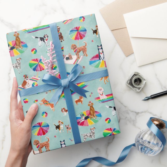 Papier Cadeau CHIEN DE LA Fierté ARC-EN-CIEL (Cadeaux)