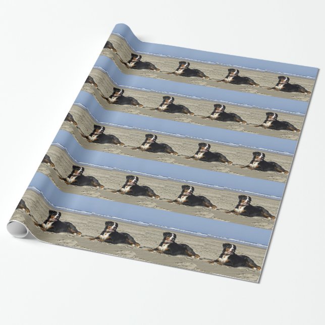 Papier Cadeau Chien de montagne bernois (Déroulé)