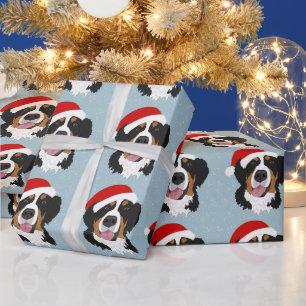Papier Cadeau Chien de montagne bernois de Noël