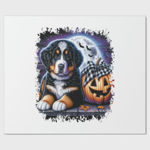 Papier Cadeau Chien de montagne bernois Halloween