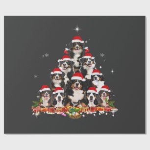 Papier Cadeau Chien de Noël de montagne bernois Arbre de Noël Sa