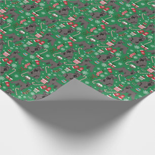 Papier Cadeau Chien de Noël Kerry Blue Terrier