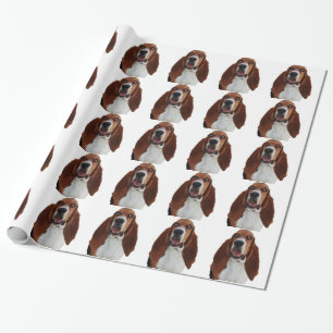 Papier Cadeau Chien doux de Basset Hound