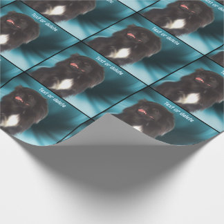 Papier Cadeau Chien pekingese noir mignon Personnalisé