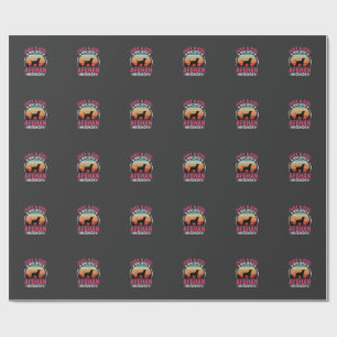 Papier Cadeau Chiens Afghans Coucher de Soleil Rétro Amateur de