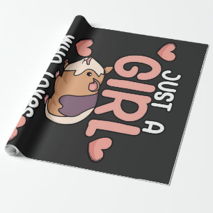 Papier Cadeau Chiens de Guinée Fille qui aime les cochons de G