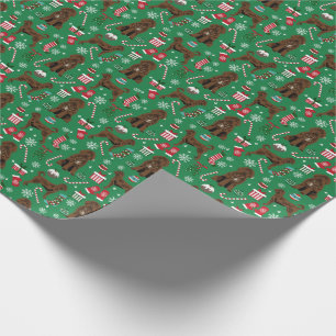 Papier Cadeau Chiens de Noël Brown du Labradoodle