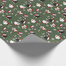 Chiens de Noël sur Vert