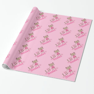 Papier Cadeau Chiffre mignon fille ethnique de bâton de petite