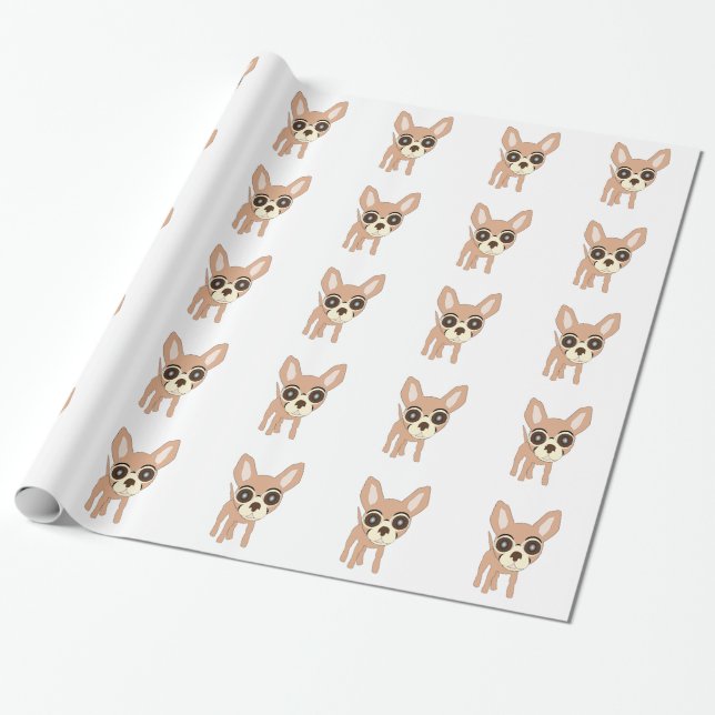 Papier Cadeau Chihuahua Chig Design (Déroulé)