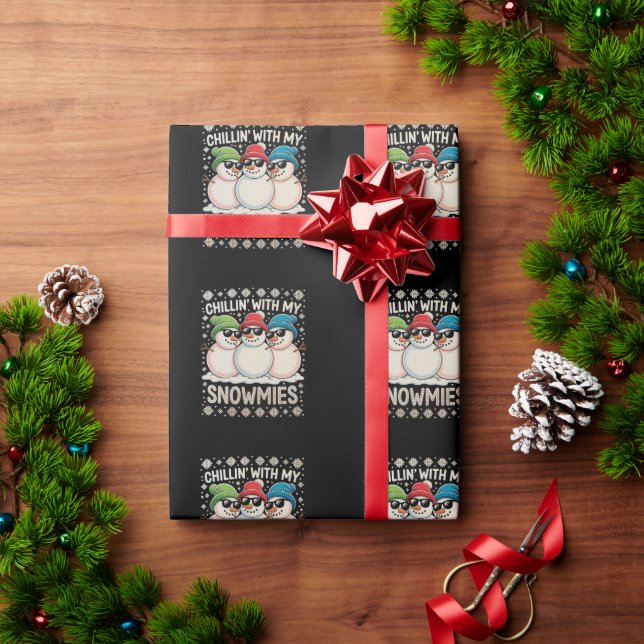 Papier Cadeau Chillat avec mes neiges Noël Vilain Noël Noël (Cadeau de vacances)
