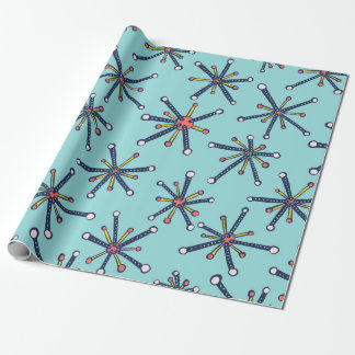 Papier Cadeau Chimie Molecule Retro Moderne Motif Abstrait