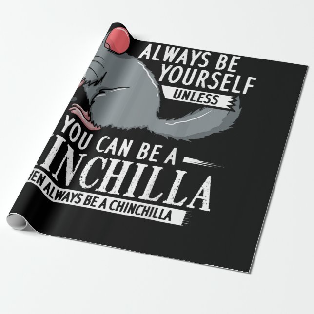 Papier Cadeau Chinchilla Cadeau Funny mignon animal (Déroulé)