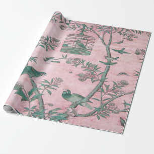 Papier Cadeau Chine rose Découpage chinois