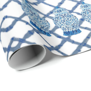 Papier Cadeau Chinoiserie Bamboo Ginger papier à envelopper