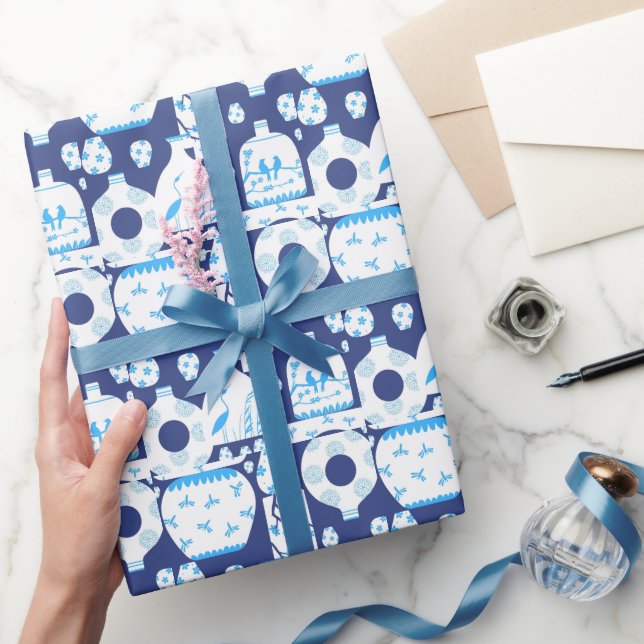 Papier Cadeau Chinoiserie Ginger Jar Jars  (Cadeaux)