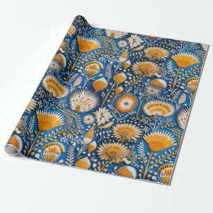 Papier Cadeau Chinoiserie Oiseaux Exotiques Motif Botanique (2)