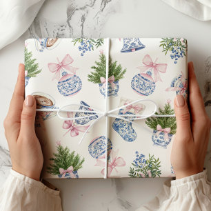 Papier Cadeau Chinoiserie Preppy Bow Papier d'enveloppement de N