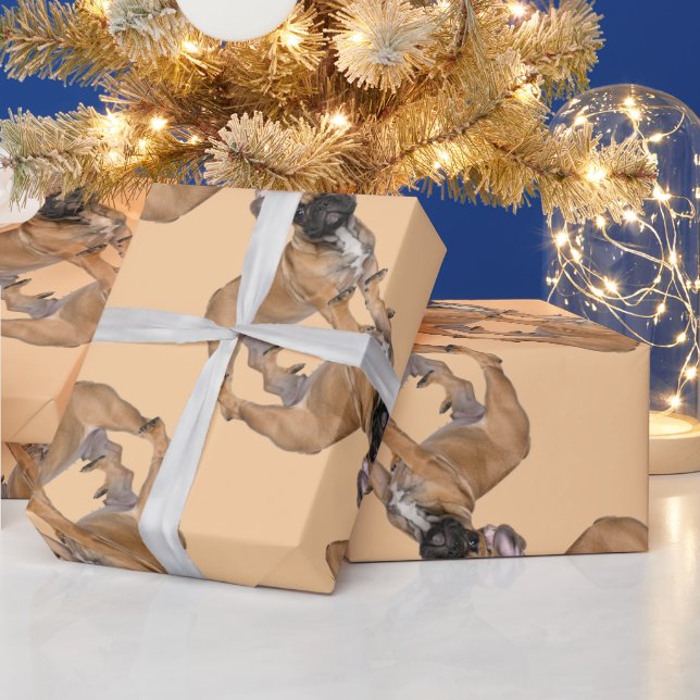 Papier Cadeau chiot Bouledogue Français (Vacances)