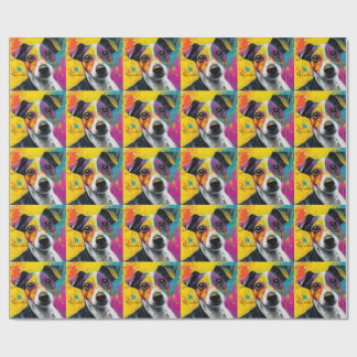 Papier Cadeau Chiot Mignon Chien Drôle Mixte Média Animal De Com