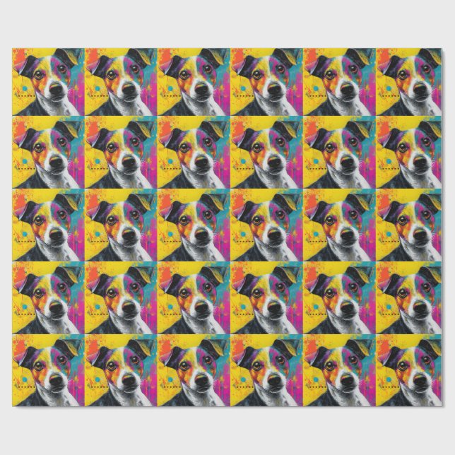 Papier Cadeau Chiot Mignon Chien Drôle Mixte Média Animal De Com (Plat)