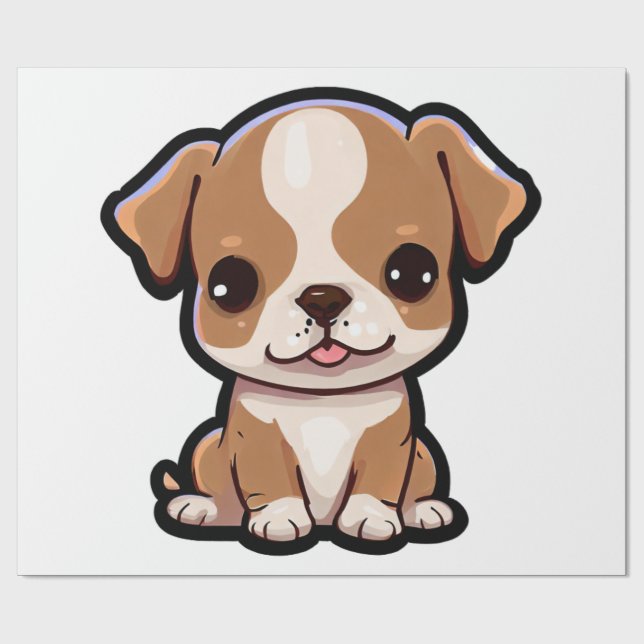 Papier Cadeau Chiots Pit Bull #6 (Plat)