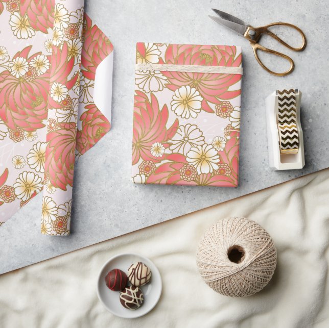 Papier Cadeau Chiyogami Yuzen Washi Style motif papier enveloppe (Artisanat)