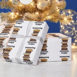 Papier Cadeau Chocolat au caramel Dessert Équilibre Drôle