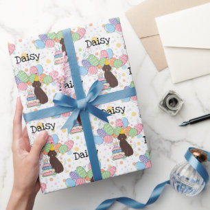 Papier Cadeau Chocolat Aussiedoodé Chien fête d'anniversaire