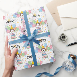 Papier Cadeau Chocolat Blanc Labradoodé Chien Anniversaire