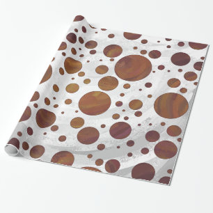 Papier Cadeau Chocolat Carmel Swirl Polka Dot