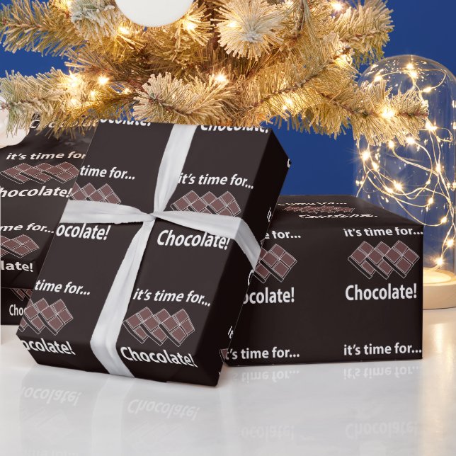 Papier Cadeau Chocolat C'est l'heure du chocolat (Vacances)