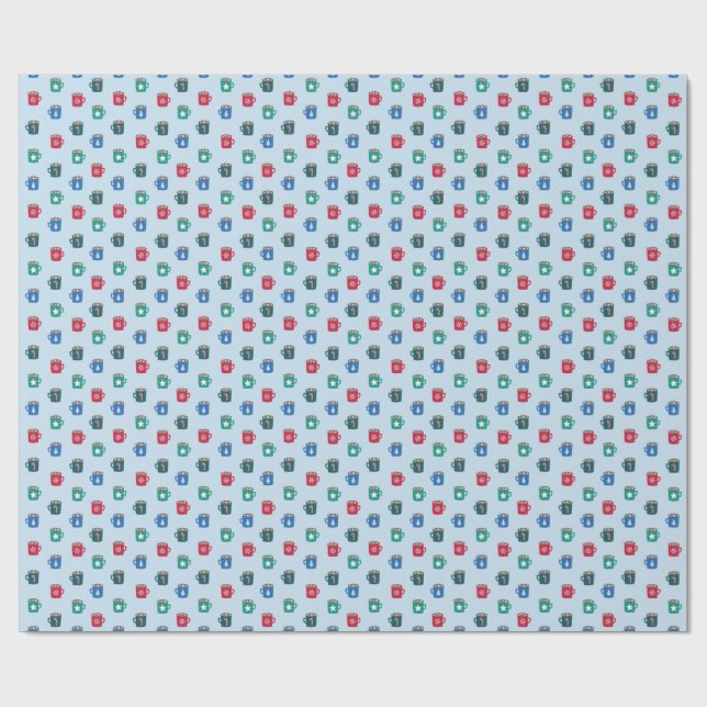 Papier Cadeau Chocolat Chaud par Primary.com (Plat)