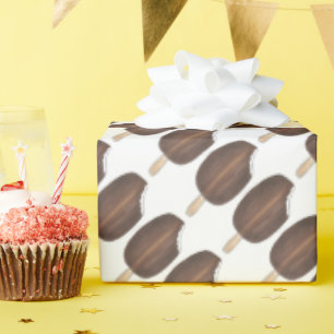 Papier Cadeau Chocolat Dipped Vanilla Ice Cream Popsicles Bars