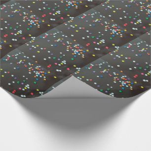 Papier Cadeau Chocolat et Paillettes