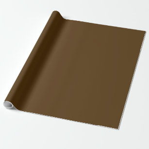 Papier Cadeau Chocolat foncé de couleur solide brun
